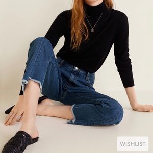 Mango frayed hem jeans